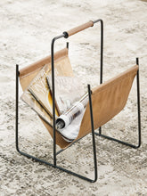 A2Z Furniture - Ashley Furniture - Faronworth Magazine Rack - Magazine Rack / Brown/Black - A4000668